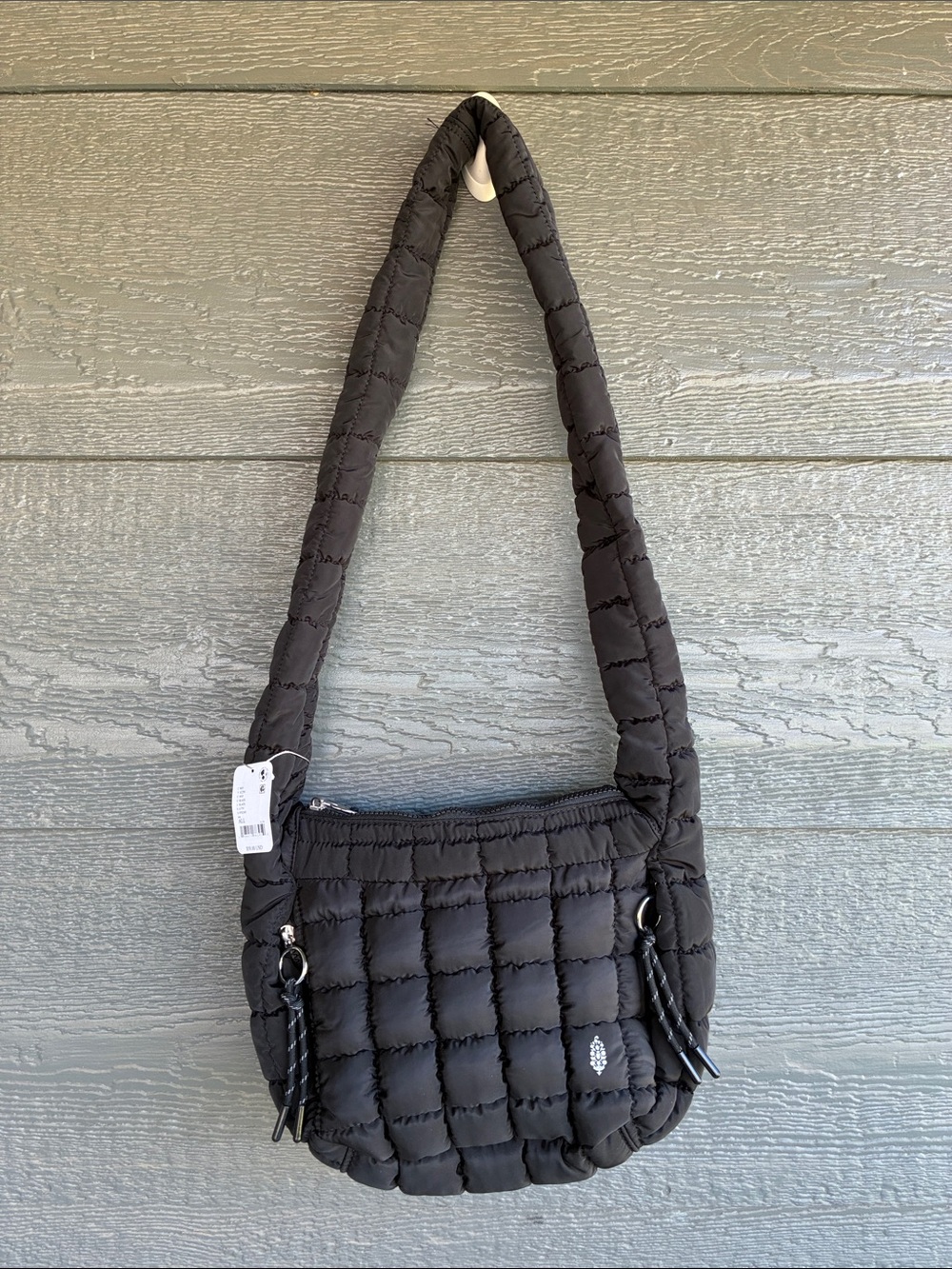Free People Quilted Black Shoulder Bag - Lightweight Everyday Bag